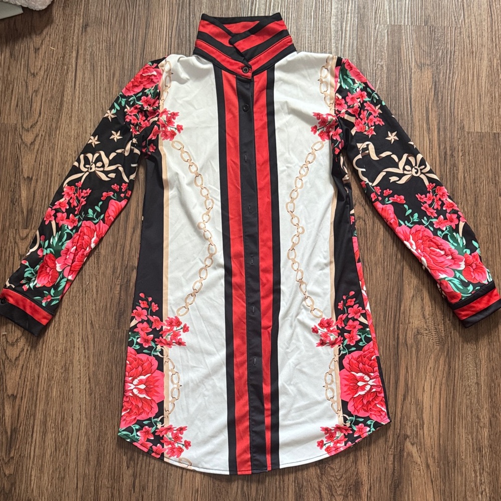 Floral Long Sleeve Button-Up Shirt
